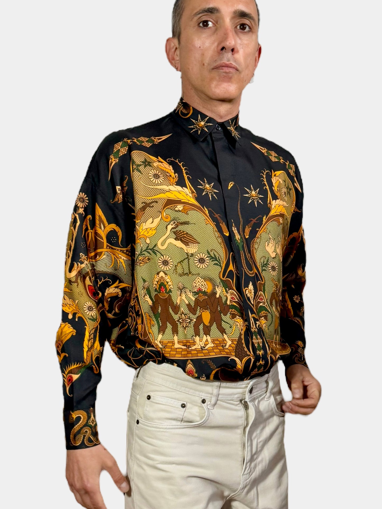 Fractal silk shirt