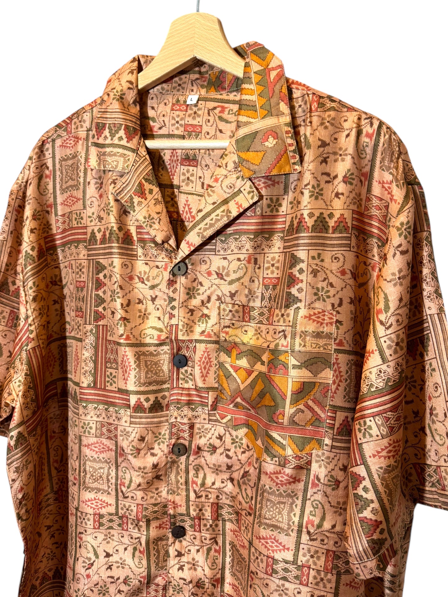 Camicia vintage in seta, taglia L