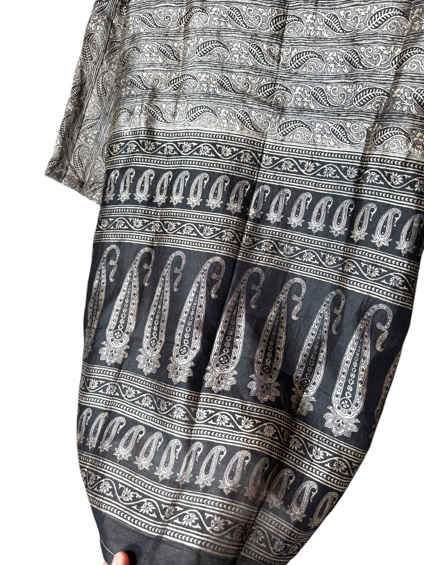 Camicia vintage in seta, taglia XL