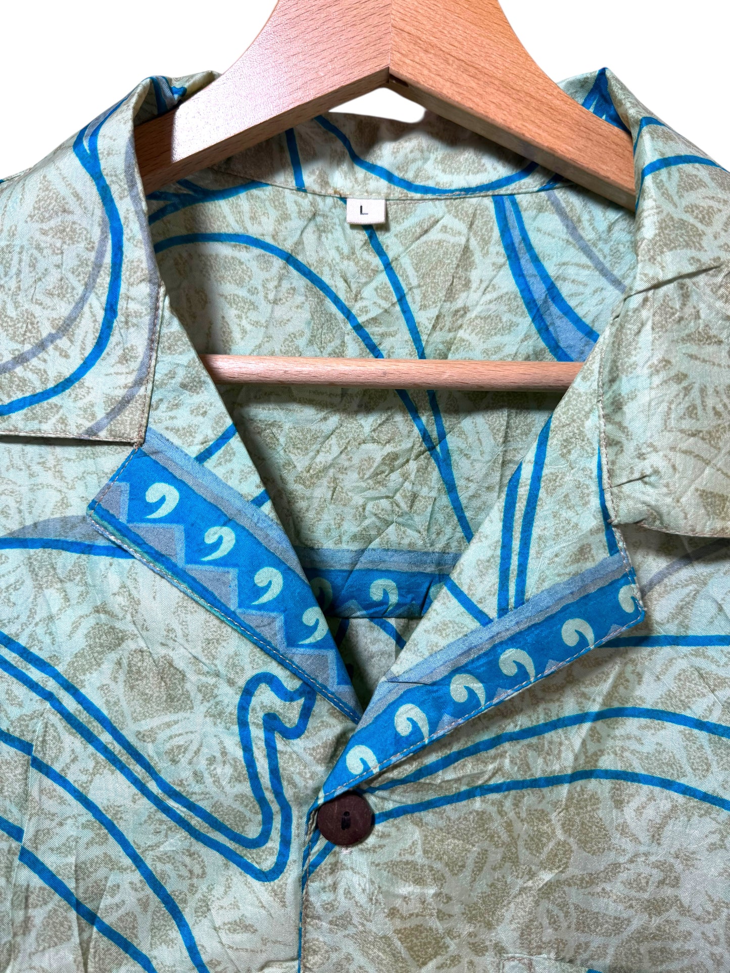 Camicia vintage in seta, taglia L