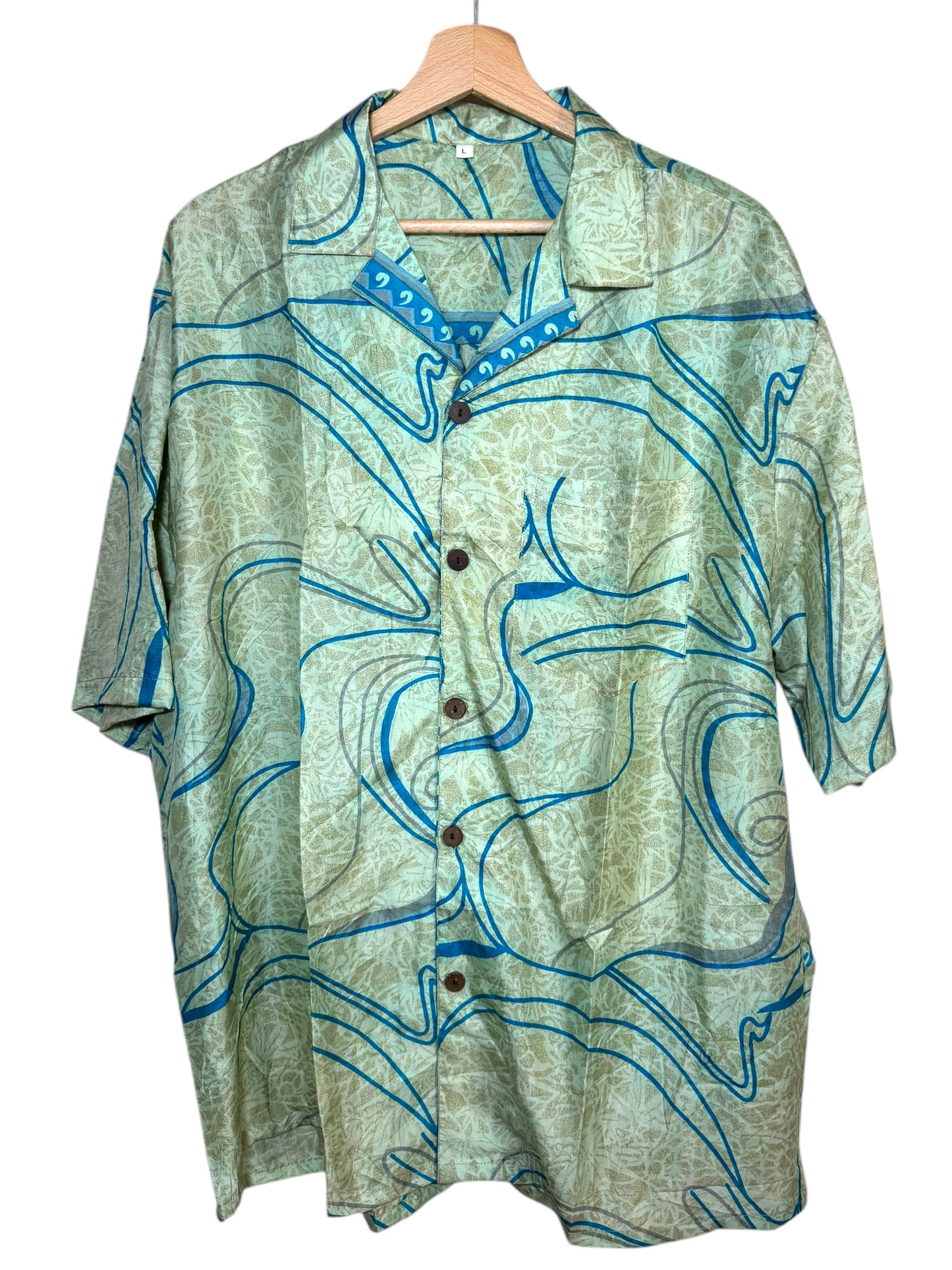 Camicia vintage in seta, taglia L