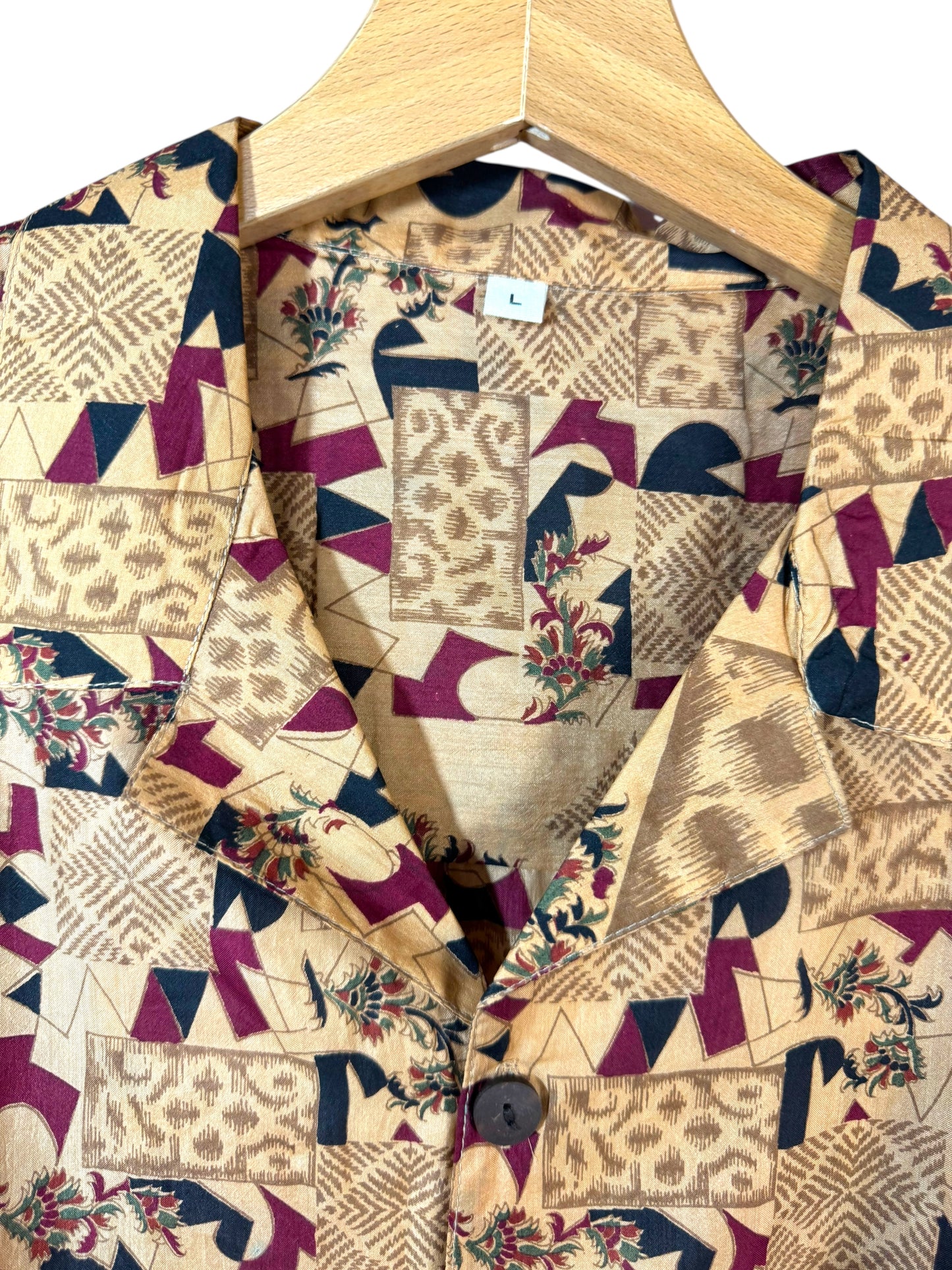 Camicia vintage in seta, taglia L