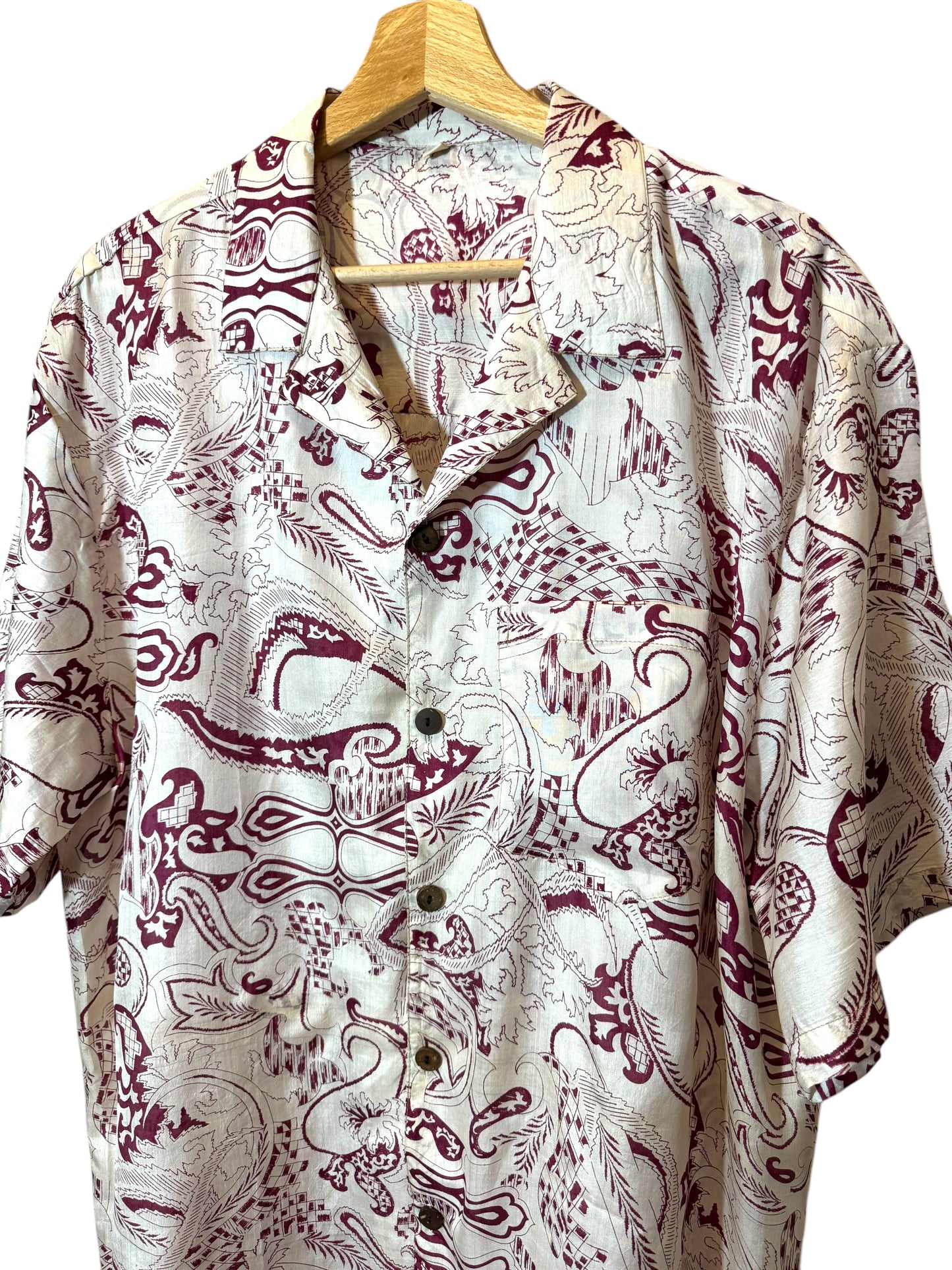 Camicia vintage in seta, taglia L