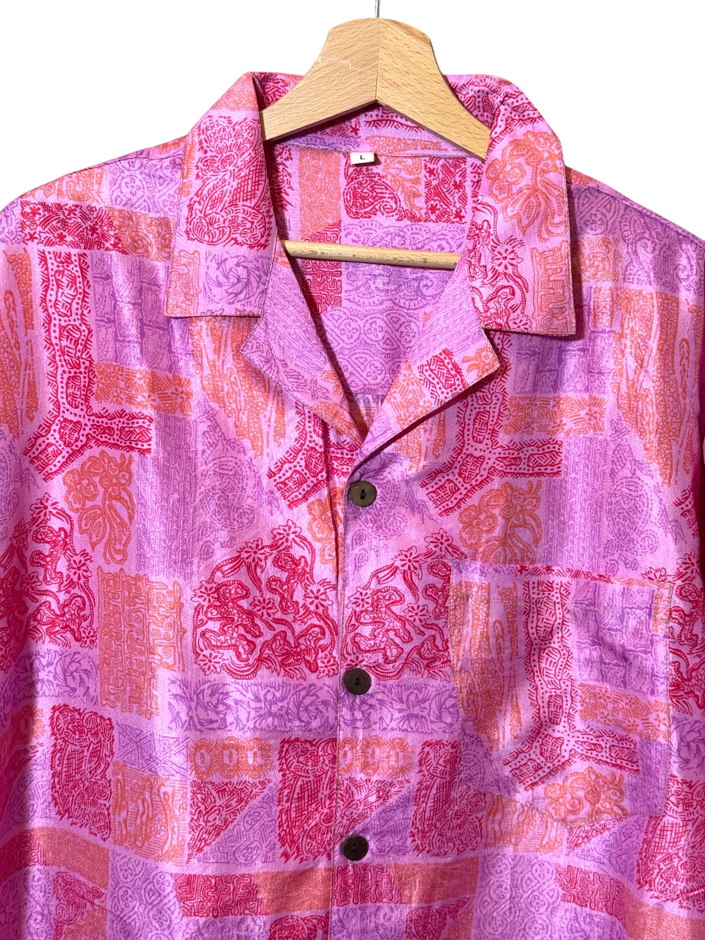 Camicia vintage in seta, taglia L