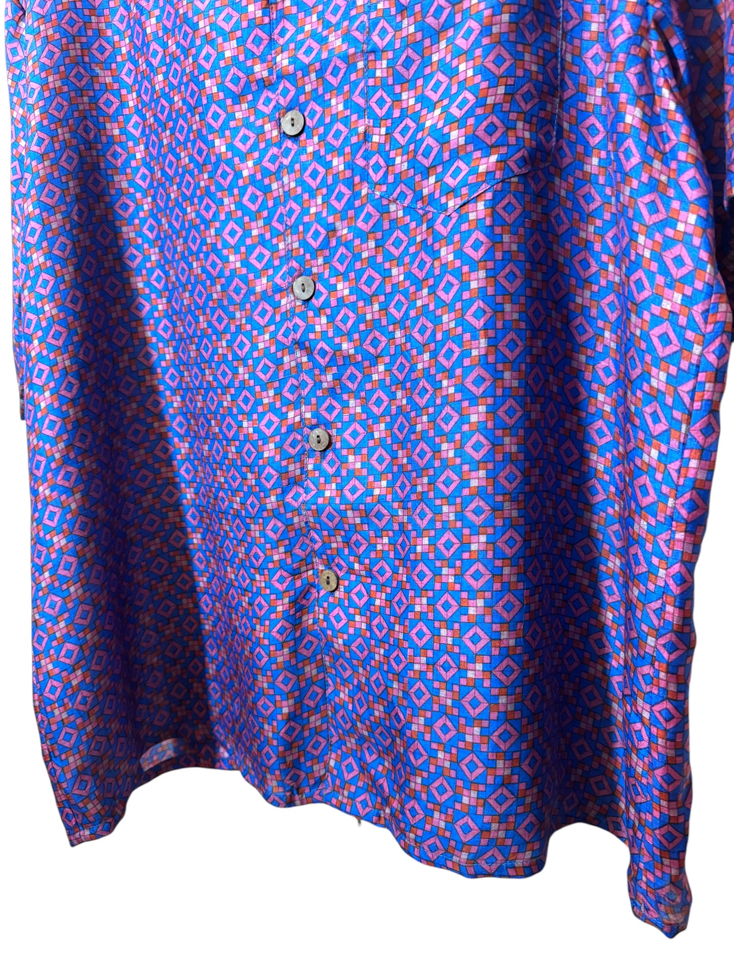 Camicia vintage in seta, taglia XL