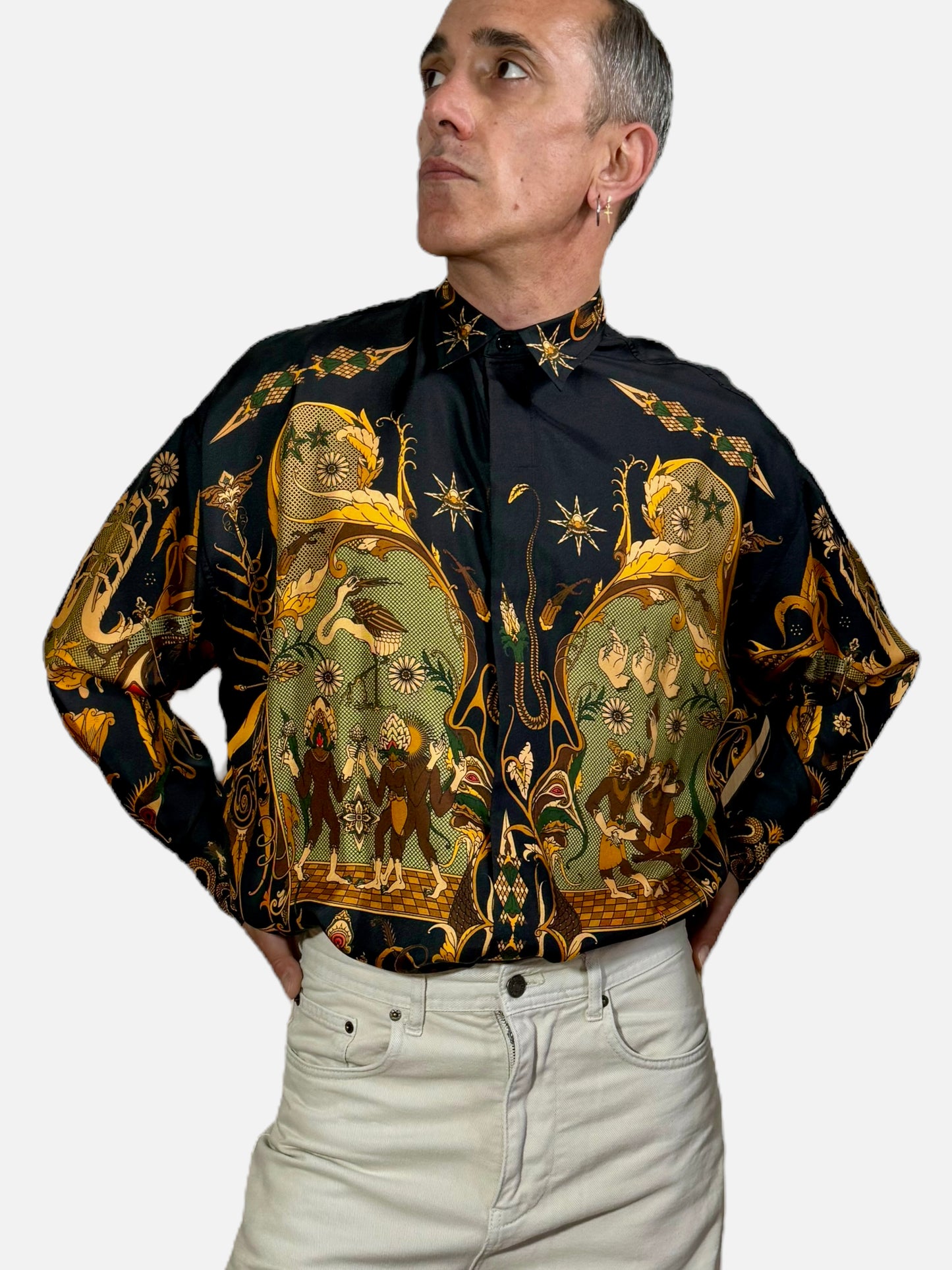 Fractal silk shirt