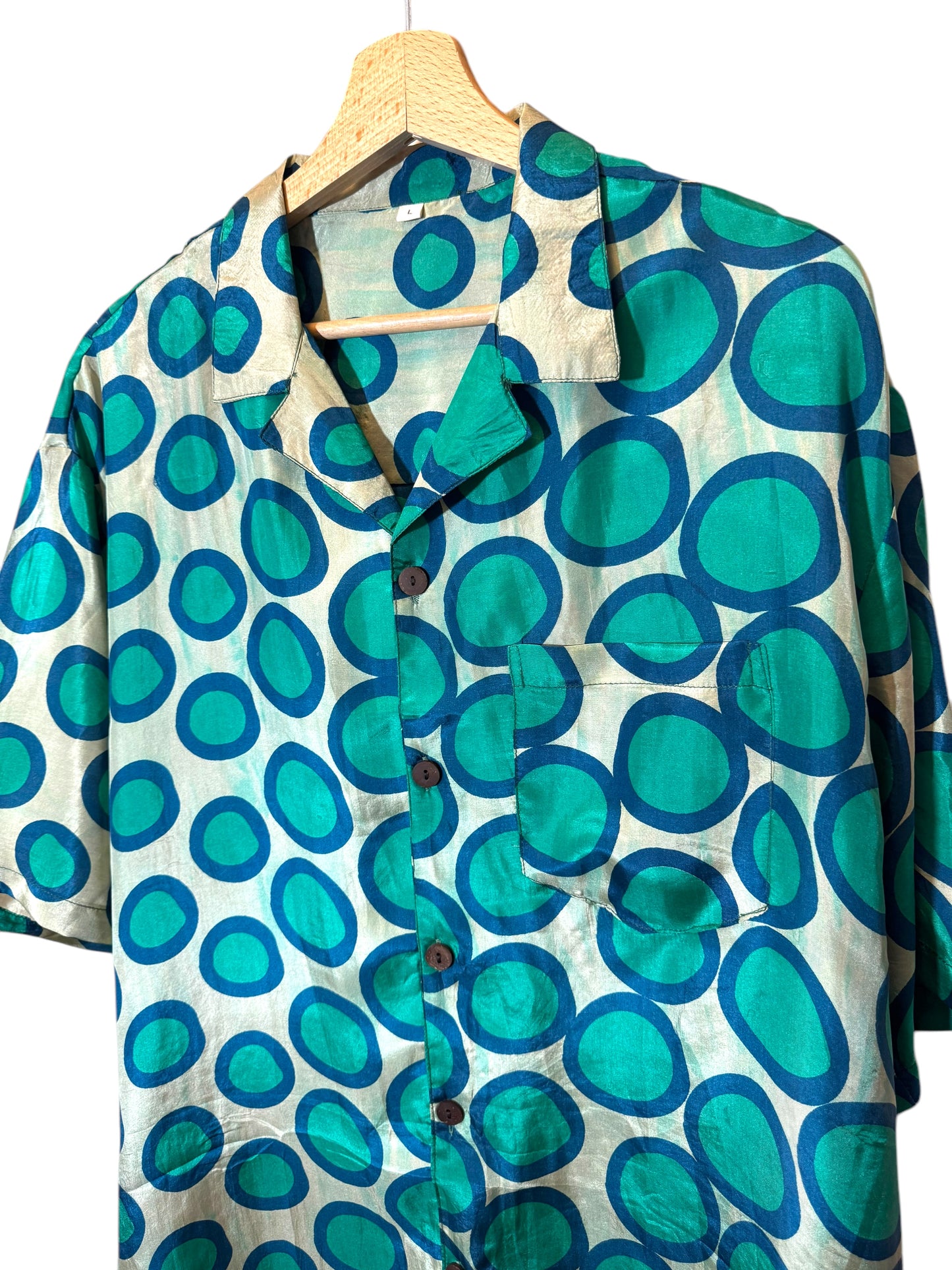 Camicia vintage in seta, taglia L