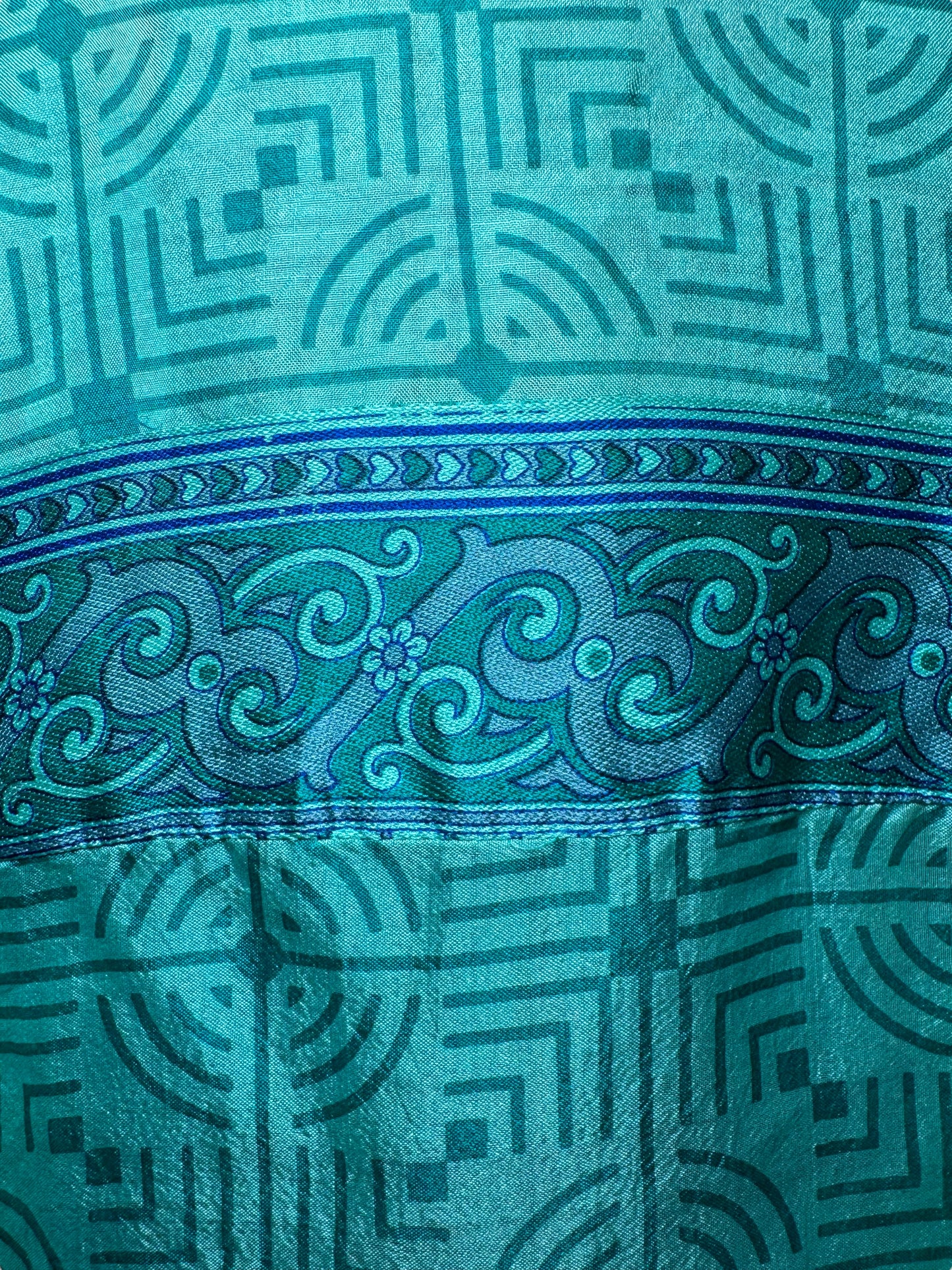 Camicia vintage in seta, taglia XL