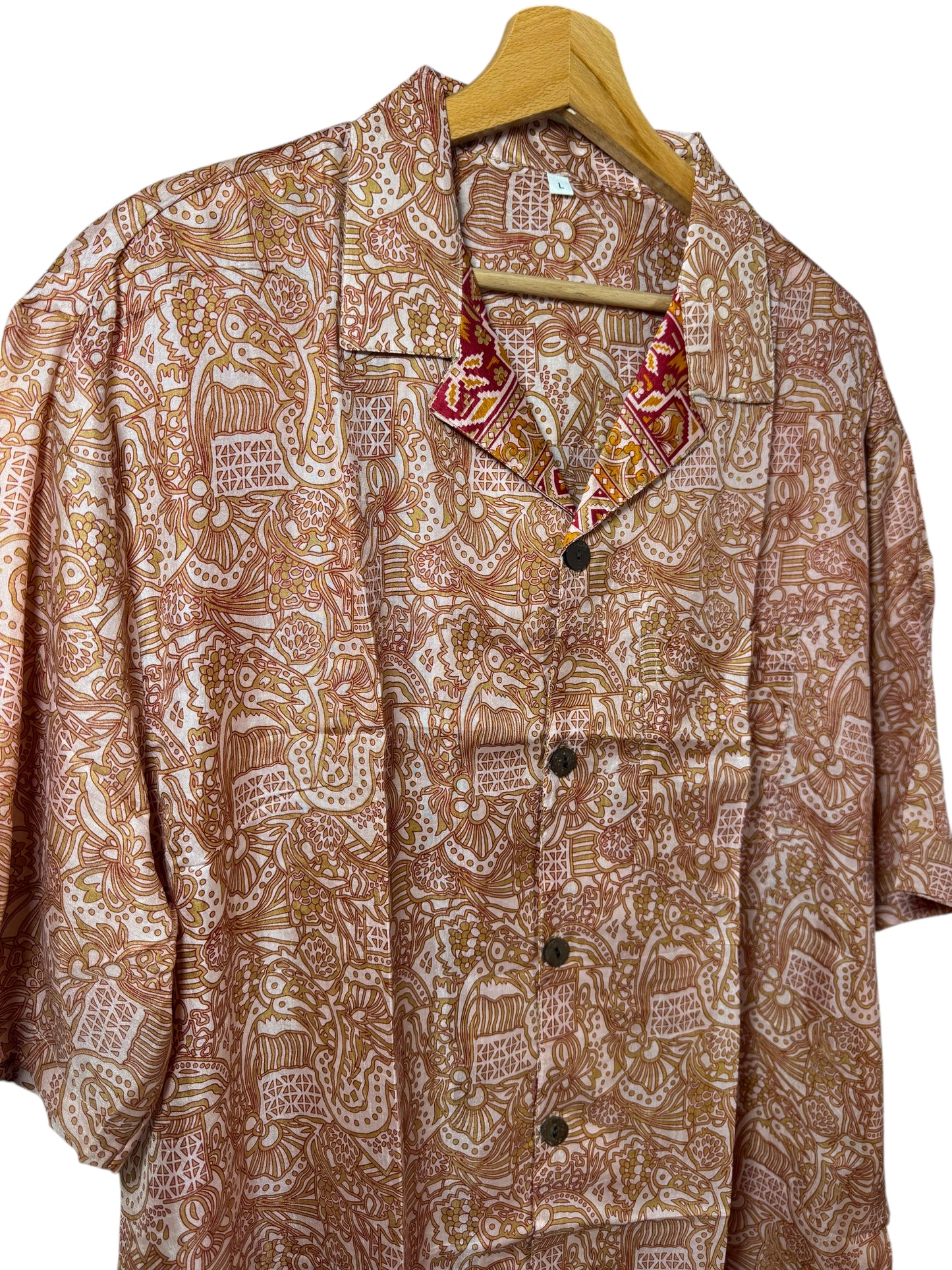 Camicia vintage in seta, taglia L
