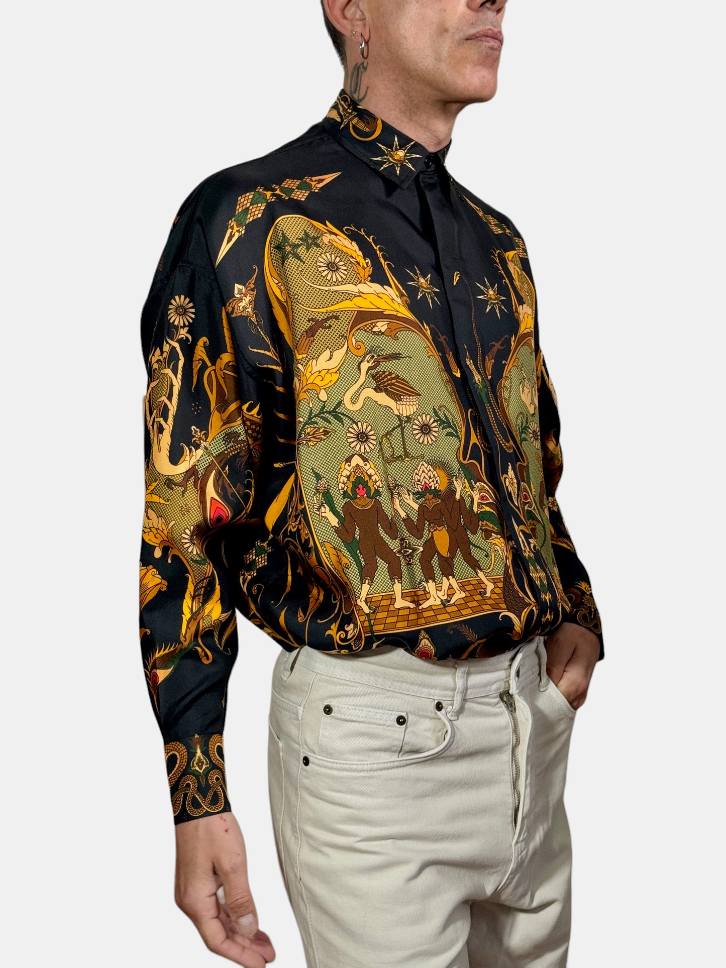 Fractal silk shirt