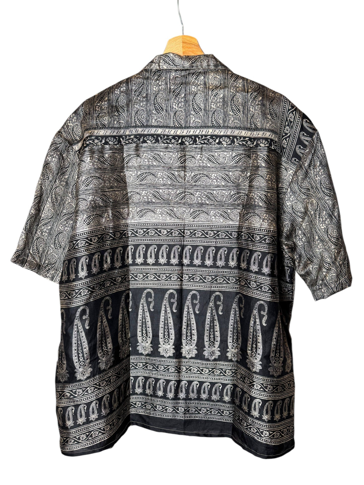 Camicia vintage in seta, taglia XL