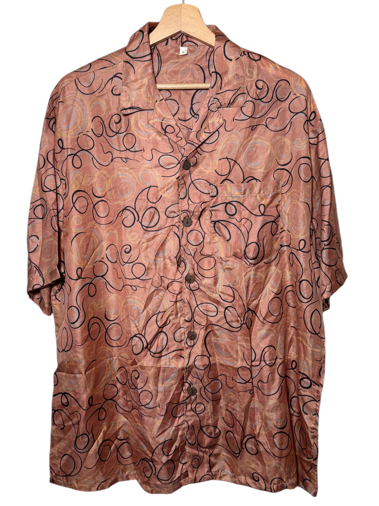 Camicia vintage in seta, taglia L