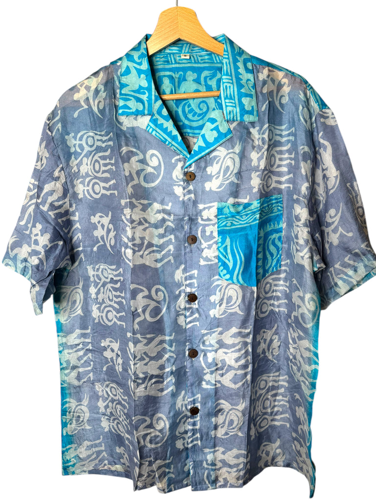 Camicia vintage in seta, taglia S