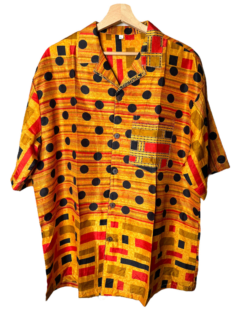 Camicia vintage in seta, taglia L