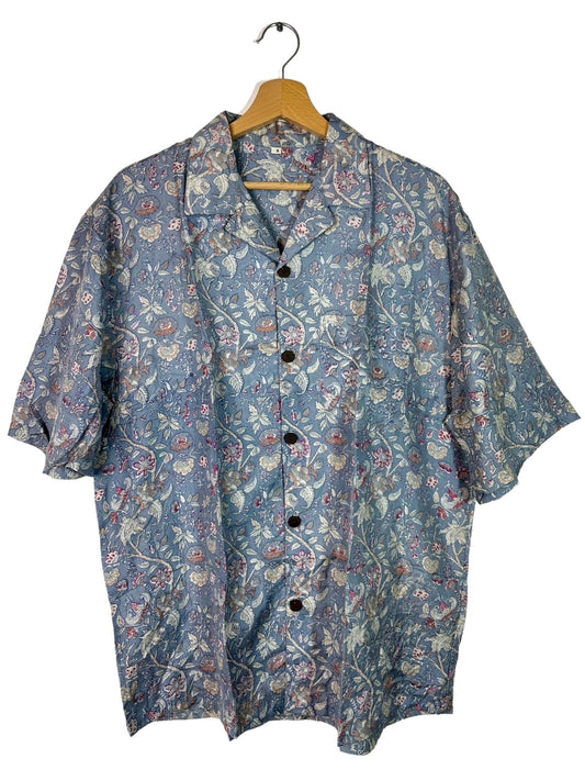 Camisa de seda de seda vintage
