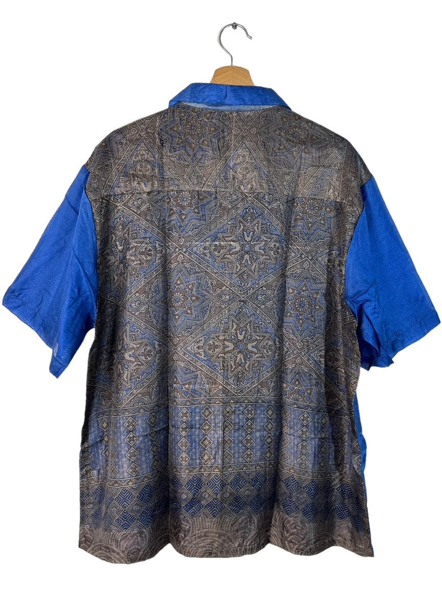 Printed silk shirt (L)