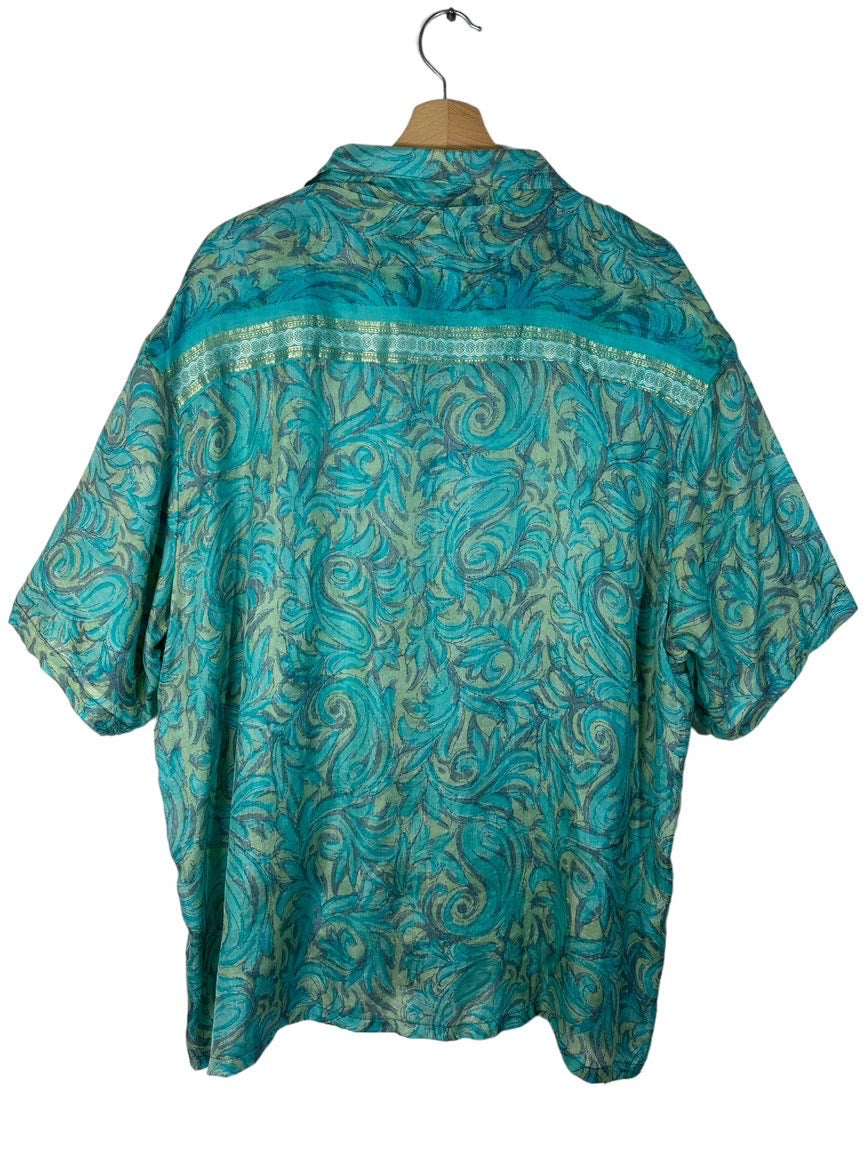 Printed silk shirt (XL)