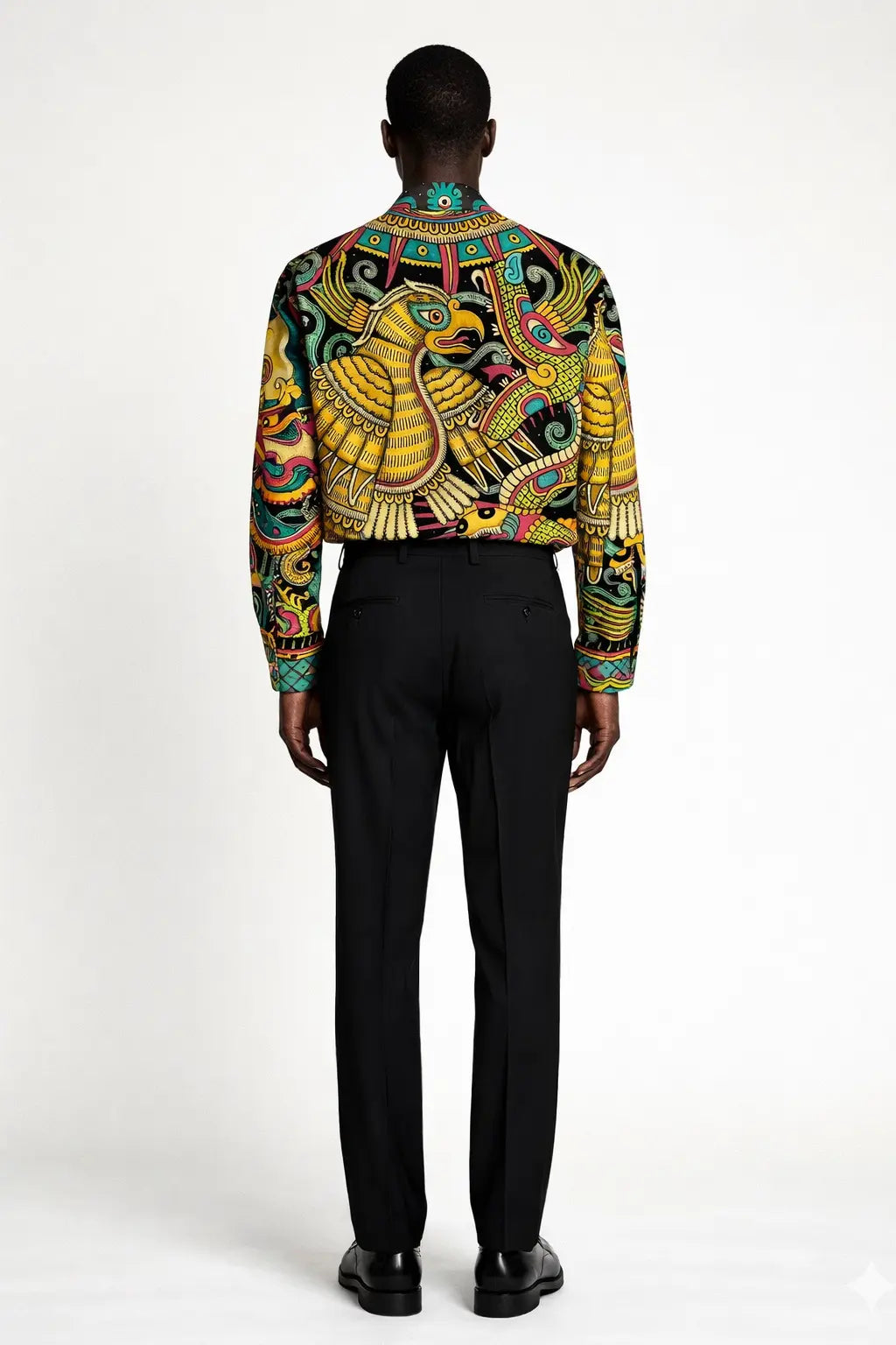 Camicia Tlilli Tlapalli | Stampa Piazzata d'Arte Azteca – Beatbox Camicia Tlilli Tlapalli | Stampa Piazzata d'Arte Azteca – Beatbox