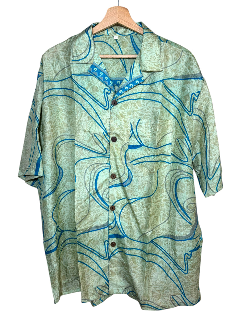 Camicia vintage in seta, taglia L