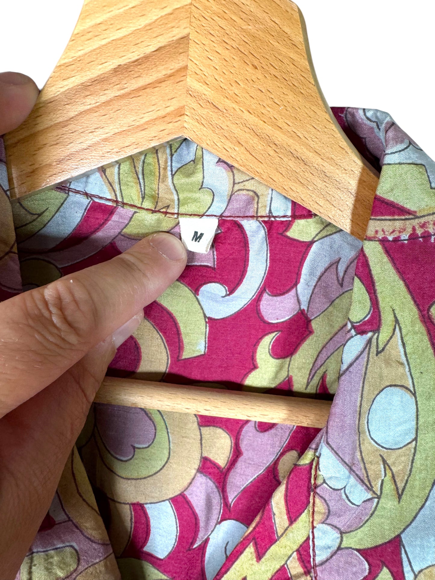 Camicia vintage in seta, taglia M