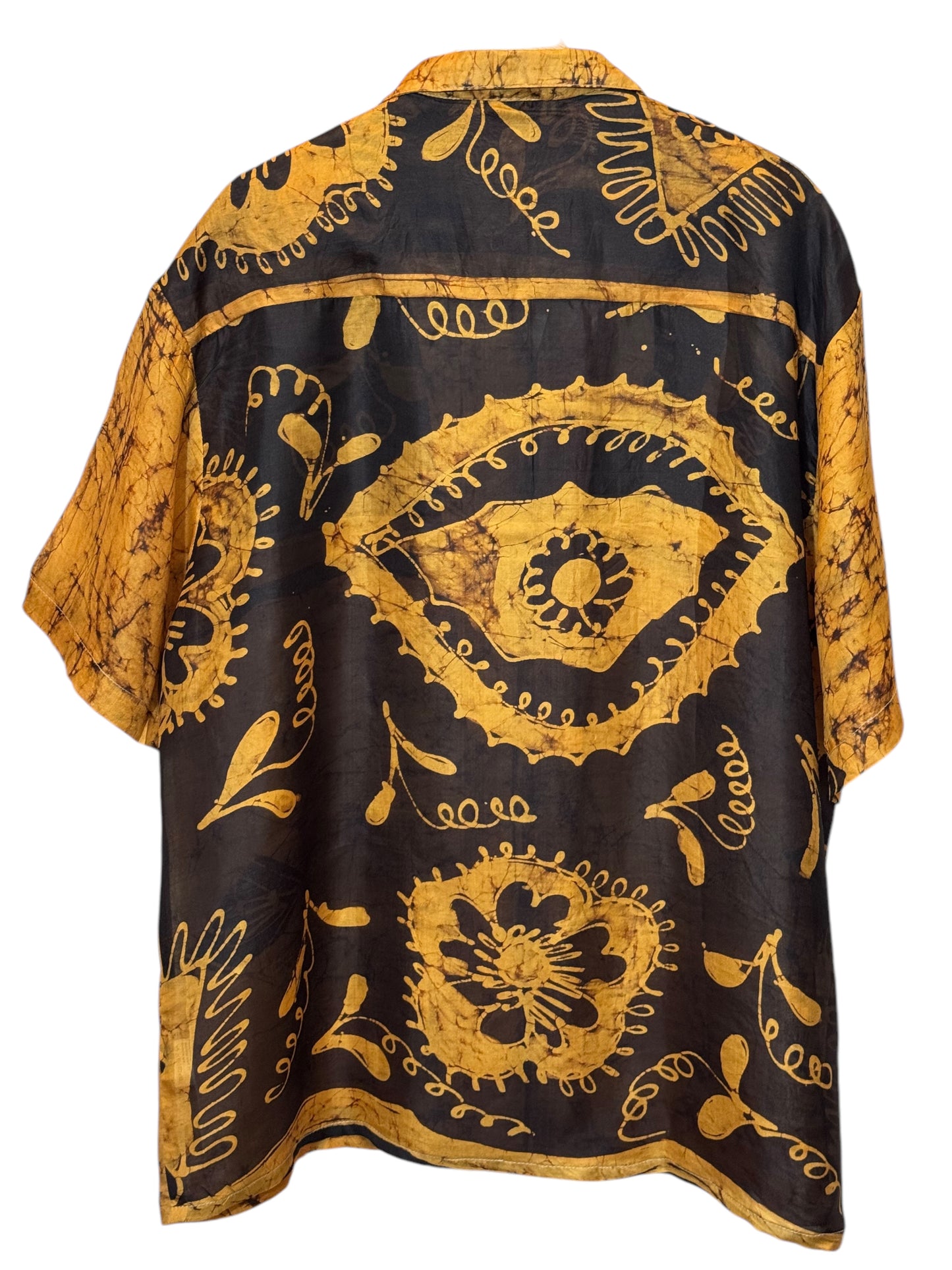 Camicia vintage in seta, taglia XL