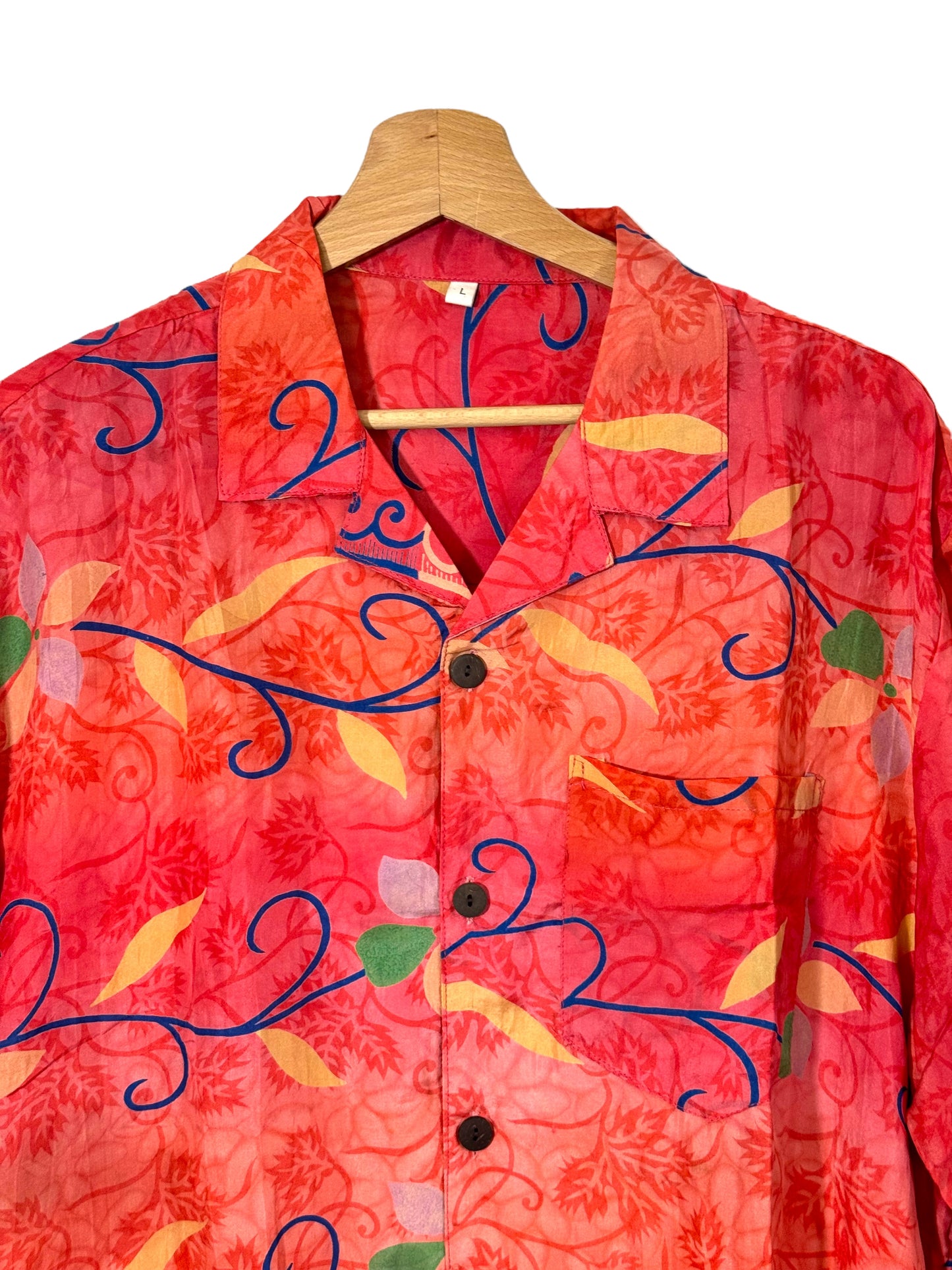 Shirt made with vintage silk (L)