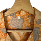 Flores de impresión de camisa de seda vintage (M)