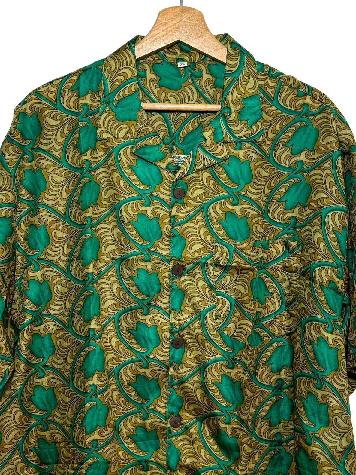 Vintage silk shirt (XL)