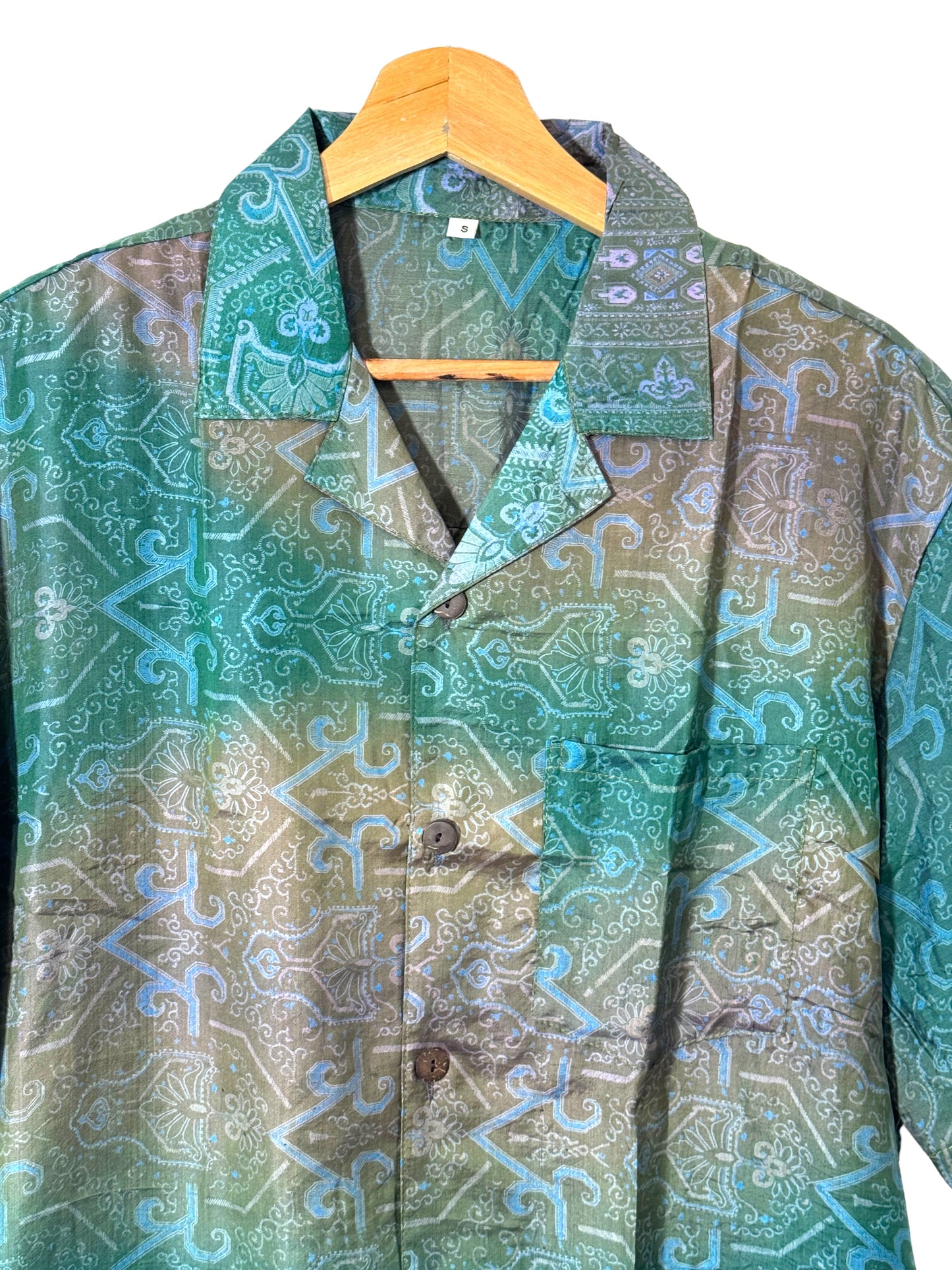 Shirt made with vintage silk (S)