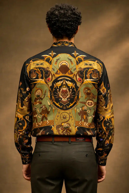 Camicia Fractal in seta Beatbox vintage