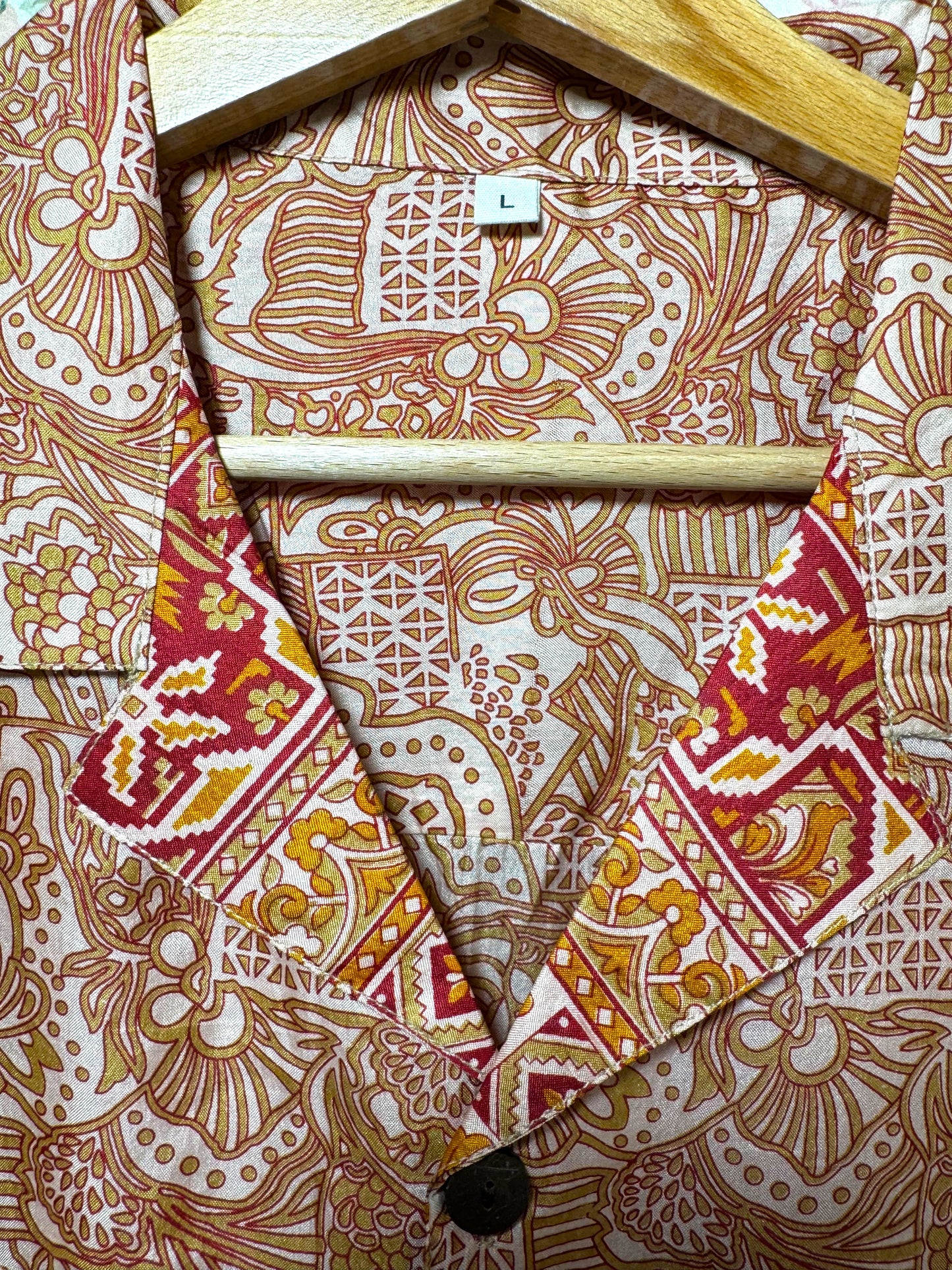 Camicia vintage in seta, taglia L