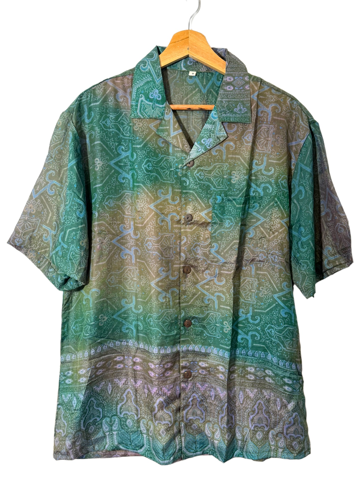 Shirt made with vintage silk (S)