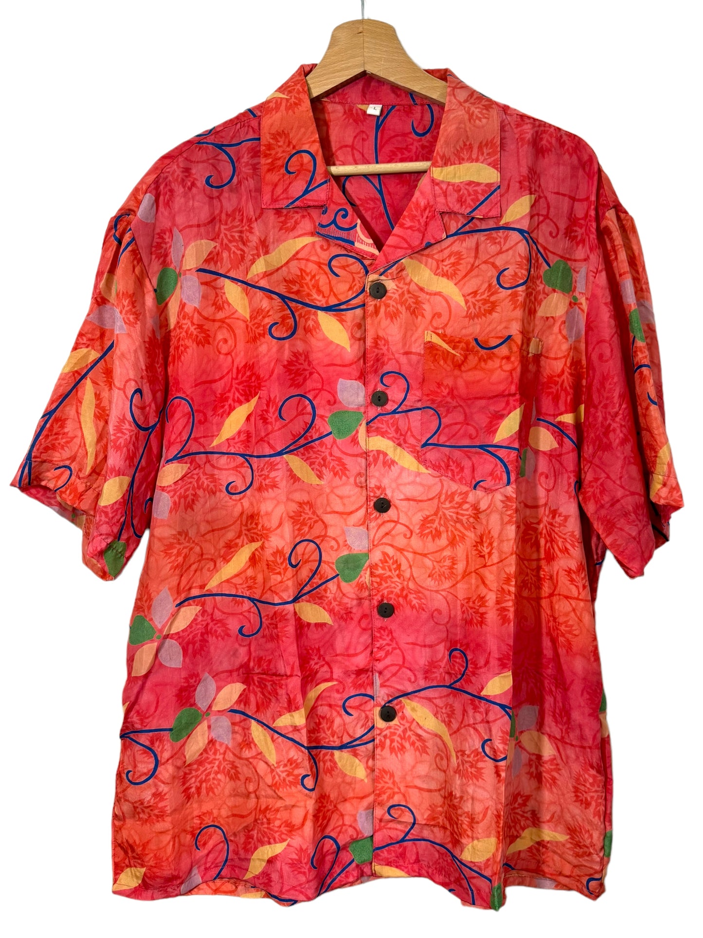 Shirt made with vintage silk (L)