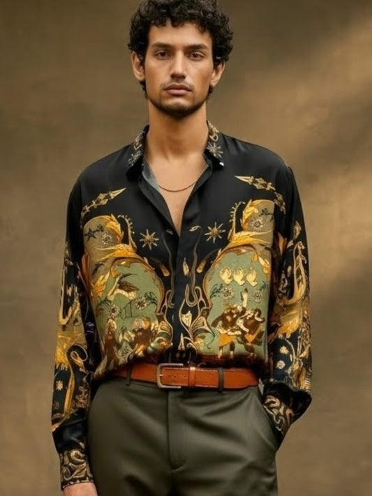 Fractal silk shirt