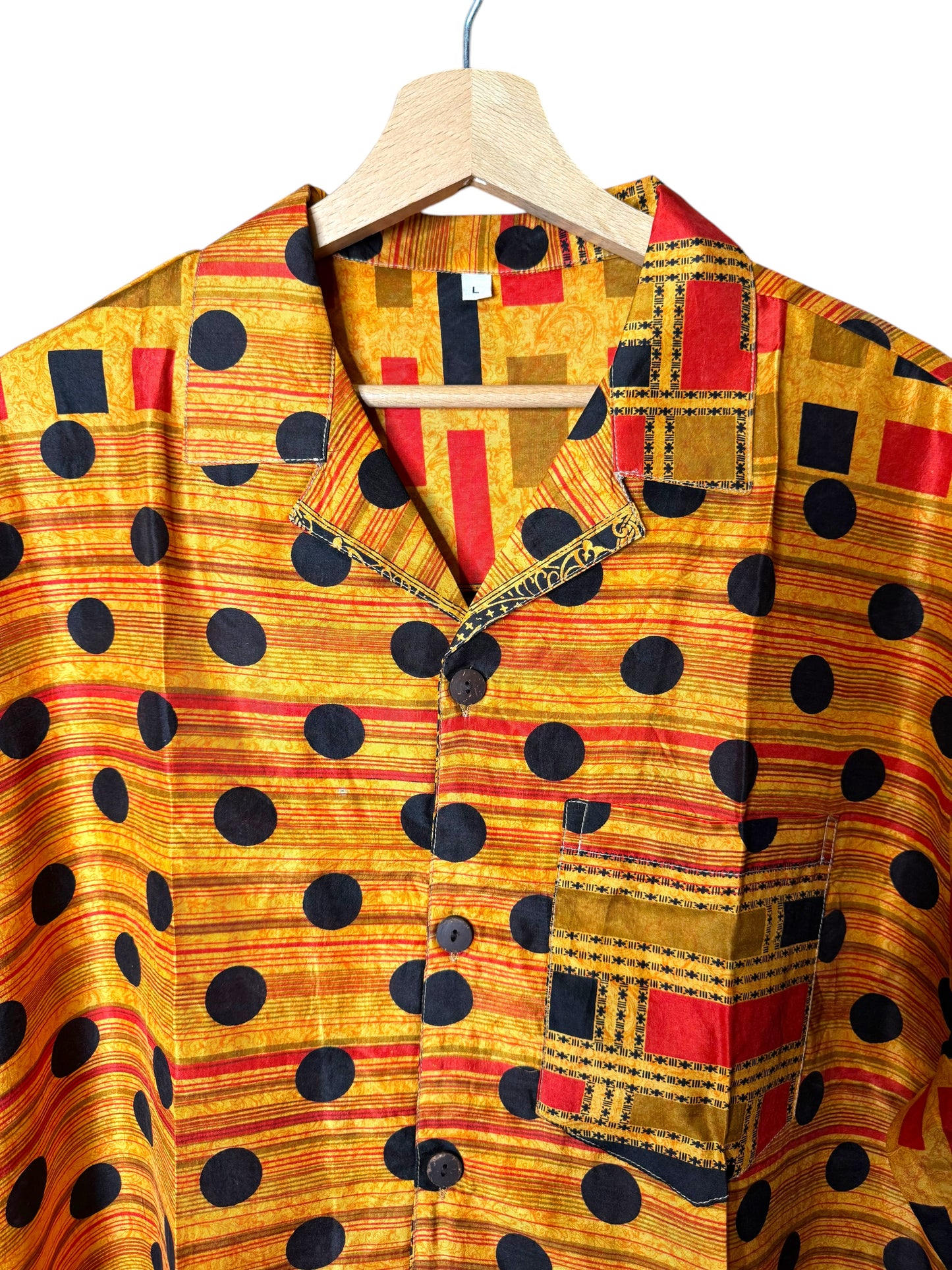 Camicia vintage in seta, taglia L