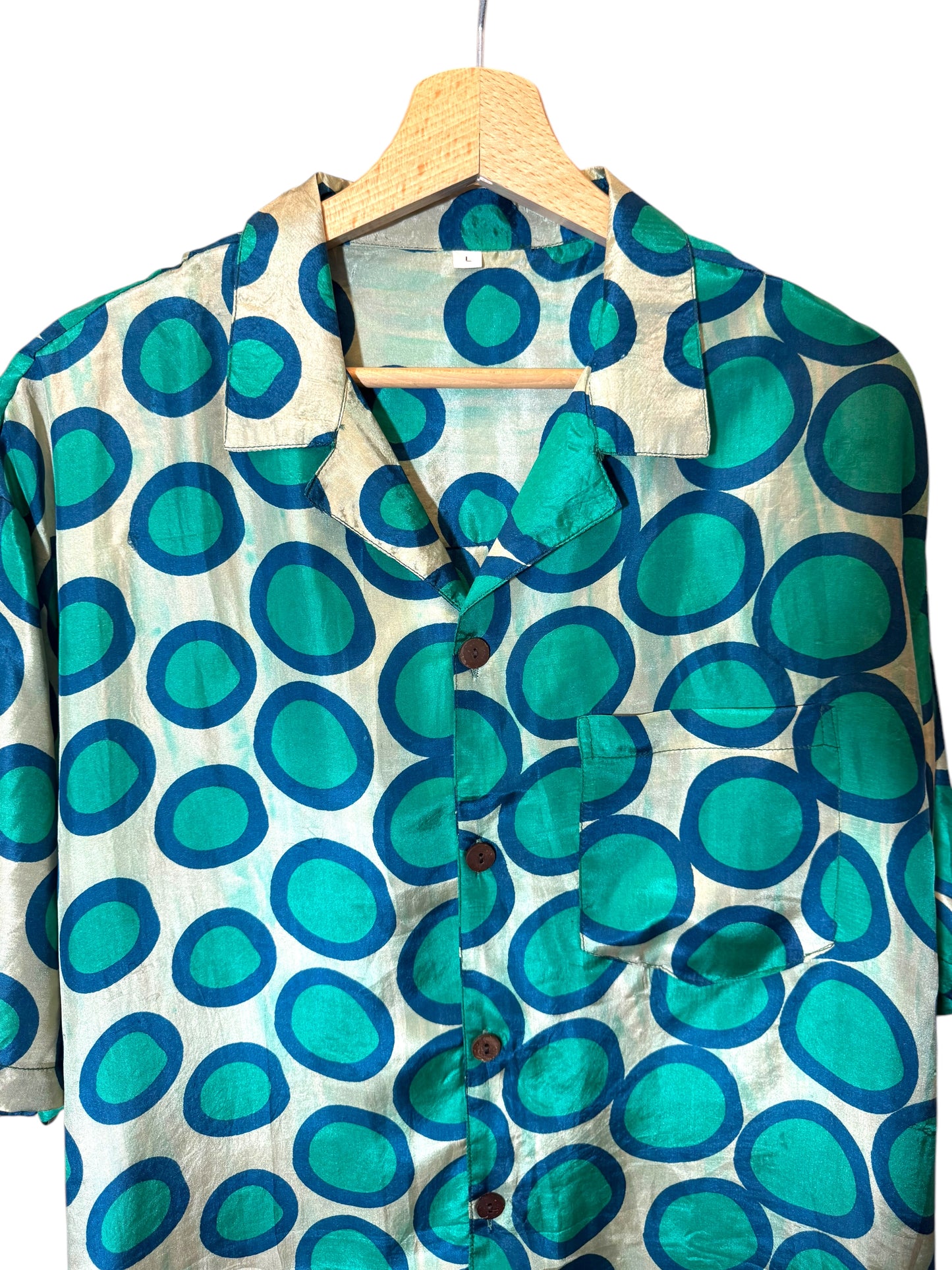 Camicia vintage in seta, taglia L