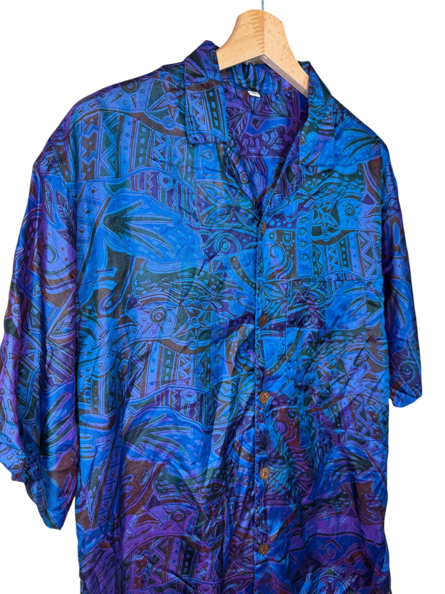 Camicia vintage in seta, taglia S